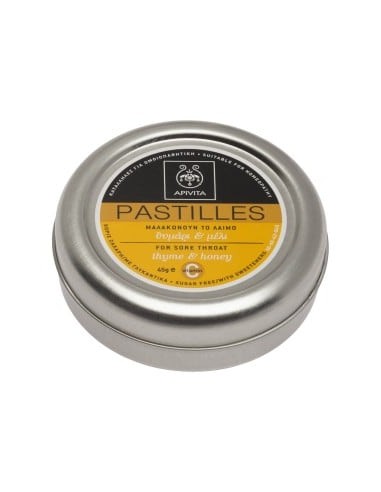 APIVITA PASTILLAS  TOMILLO Y MIEL 45G