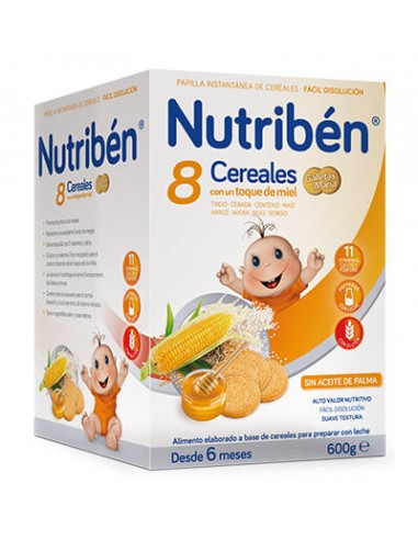 NUTRIBEN 8 CEREALES MIEL GALLETA 600G