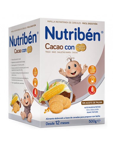 NUTRIBEN CACAO CON GALLETAS MARIA 500 G