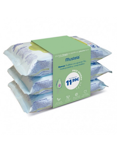 MUSTELA PACK 3 TOALLITAS LIMPIADORAS...